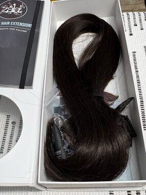 Zala Dark Brown Clip-In Hair Extensions - Natural Shine & Volume